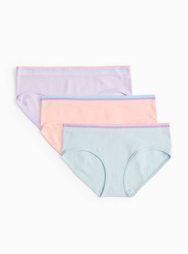 Pastel Seamfree Ribbed Briefs 3 Pack 4-6 years